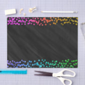 Zwarte Regenboog Confetti Stippen Feest Tissuepapier (Craft)