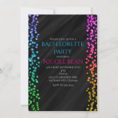 Zwarte Regenboog Glitter Glans Confetti Feest Fun  Kaart (Voorkant)