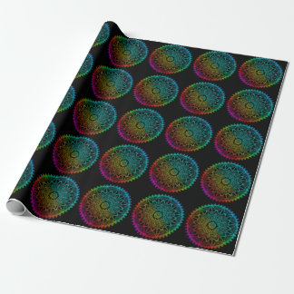 Zwarte Regenboog Mandala Cadeaupapier