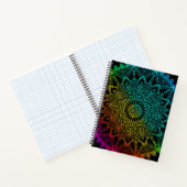 Zwarte Regenboog Mandala Notitieboek (Binnen)