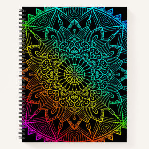 Zwarte Regenboog Mandala Notitieboek