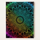 Zwarte Regenboog Mandala Planner (Achterkant)