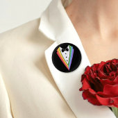 Zwarte Regenboog Persoonlijke Bruidsjonkers Gay Pr Ronde Button 3,2 Cm