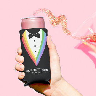 Zwarte Regenboog Persoonlijke Bruidsjonkers Gay Pr Seltzer Blikjeskoeler
