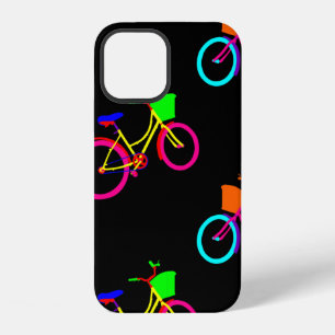zwarte regenboog rijdt kleurrijke fietsen iPhone 12 hoesje