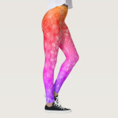 Zwarte regenboog Roos Mandala Leggings (Rechts)