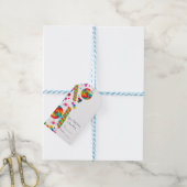 Zwarte Regenboog Snoep Zoete Verjaardagsfeestje Cu Cadeaulabel (Met Touw)