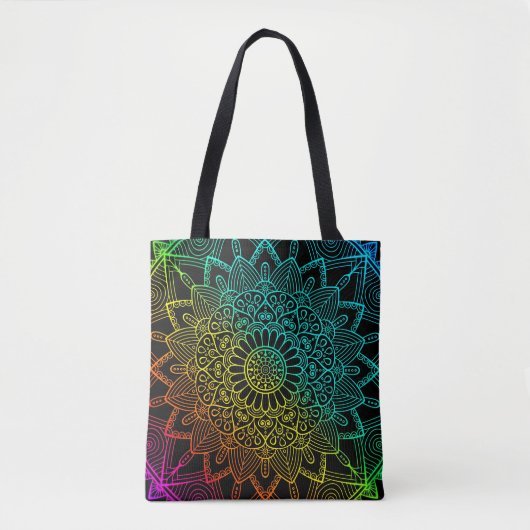 Zwarte Regenboog Tote Bag (Voorkant)