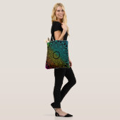 Zwarte Regenboog Tote Bag (Op model)