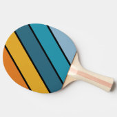 Zwarte Regenboog Vette Streep Tafeltennisbatje (Zijkant)