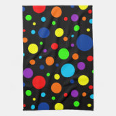 Zwarte regenboog vlekken keukenhanddoek (Verticaal)