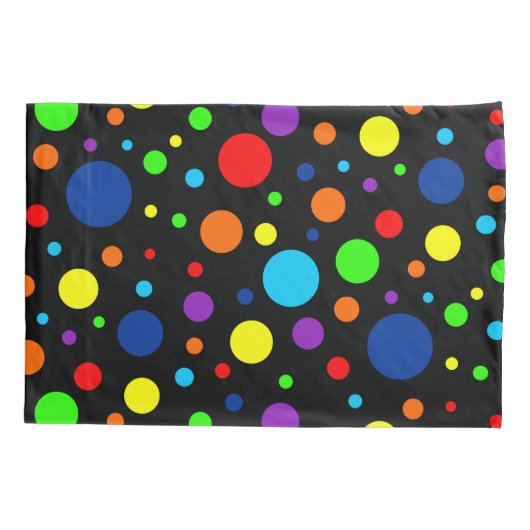 Zwarte regenboog vlekken Kussensloop (Achterkant-Links)