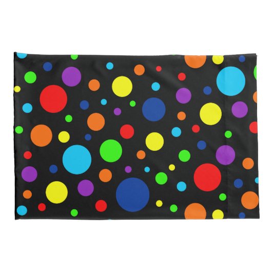 Zwarte regenboog vlekken Kussensloop (Achterkant-Rechts)