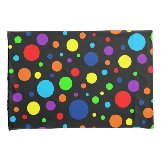 Zwarte regenboog vlekken Kussensloop (Voorkant-Rechts)