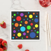 Zwarte regenboog vlekken papieren servetten (Insitu)