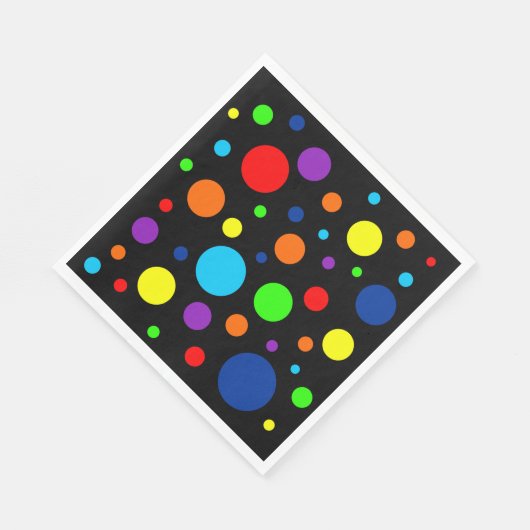 Zwarte regenboog vlekken papieren servetten (Hoek)