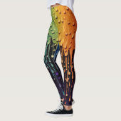 Zwarte regenboog waterdruppels leggings (Links)