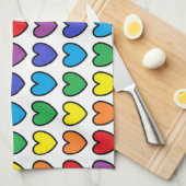 Zwarte regenboogharten theedoek (Quarter Fold)