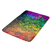 Zwarte regenboogkleur Verf Splatter Kleurig Badmat (Gekanteld)