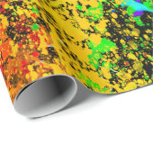 Zwarte regenboogkleur Verf Splatter Kleurig Cadeaupapier (Rol Hoek)