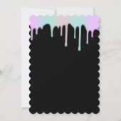 Zwarte, regenboogkleurige sterren Baby shower Kaart (Achterkant)