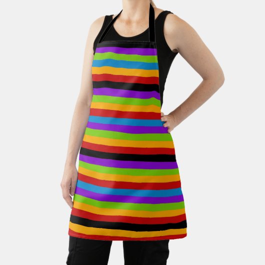 Zwarte regenboogstreep schort (Insitu)