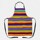 Zwarte regenboogstreep schort (Voorkant)