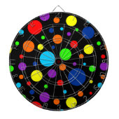 Zwarte regenboogvlekken Dartboard Dartbord (Voorkant)