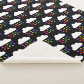 zwarte regenboogwolk sherpa deken (3/4)