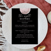 Zwarte repetitie diner | Zachte roze blush moon Menu