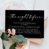 Zwarte repetitiediner uitnodigen | De avond ervoor Kaart