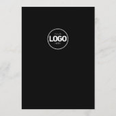 Zwarte Restaurant Tafel Menu Kaarten Plat Menu (Achterkant)