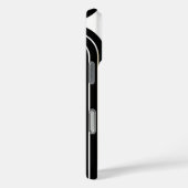 zwarte retro Abstracte lijnen Case-Mate iPhone Case (Achterkant / Rechts)