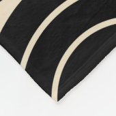 zwarte retro Abstracte lijnen Fleece Deken (Hoek)