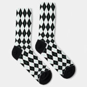 Zwarte Retro Argyle Sokken (Rechts)
