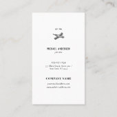 Zwarte  Retro Barber Shop Skull Visitekaartje (Achterkant)