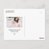 Zwarte Retro Bold Typografie Afstudeer Bedankt Briefkaart (Achterkant)