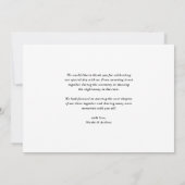 Zwarte Retro Kalligrafie Twee Foto's Huwelijk Bedankkaart (Achterkant)