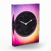 Zwarte Retro-klokscherm Fotoblokken (Links)