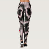 Zwarte Retro Santa Claus Black Ric Race Kerstmis Leggings (Achterkant)