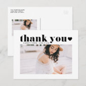 Zwarte Retro Vetgedrukte Typografie Afstudeer Beda Briefkaart (Voorkant / Achterkant)