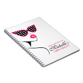 Zwarte Retro Zonnebril met Roze Stippen voor Vrouw Notitieboek (Rechterzijde)