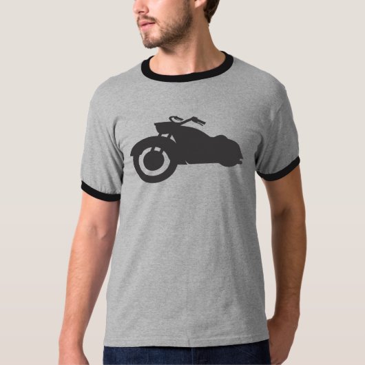 zwarte retrofiets t-shirt (Voorkant)