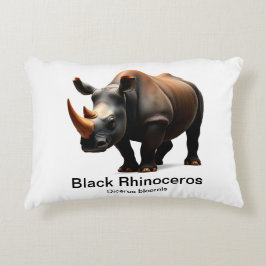 zwarte rhino accent kussen