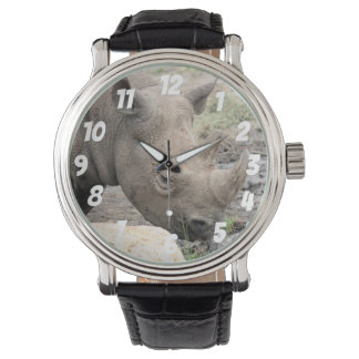Zwarte Rhino Horloge