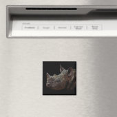 Zwarte Rhino Magneet (Insitu (Vaatwasser))
