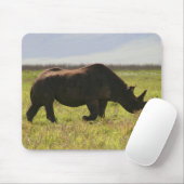 Zwarte Rhino - Mousepad Muismat (Met muis)