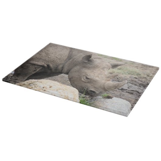 Zwarte rhino snijplank (Hoek)