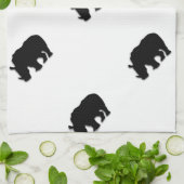 Zwarte Rhino Theedoek (Gevouwen)