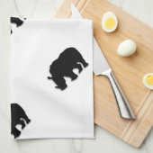 Zwarte Rhino Theedoek (Quarter Fold)